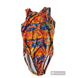 GK Velvet Gymnastics Leotard Grafitti Medium